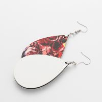 Double-sided Sublimation Blank MDF Earrings 1Pairs(Teardrop)