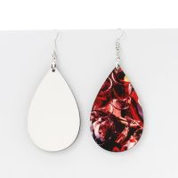 Double-sided Sublimation Blank MDF Earrings 1Pairs(Teardrop)