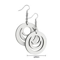 Double-sided Sublimation Blank MDF Earrings 1Pairs(Circle )