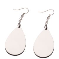 Double Sided  Heat Transfer Blank Sublimation MDF Earrings 1Pairs(Water drop )