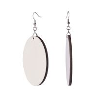 "Double Sided Sublimation MDF Earrings 1Pairs(Round)60mm  "