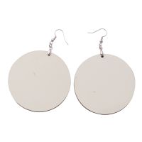 "Double Sided Sublimation MDF Earrings 1Pairs(Round)60mm  "