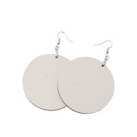 "Double Sided Sublimation MDF Earrings 1Pairs(Round)60mm  "