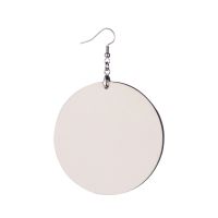 "Double Sided Sublimation MDF Earrings 1Pairs(Round)60mm  "