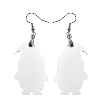 Double Sided Sublimation MDF Earrings 1Pairs(penguin)