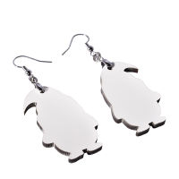 Double Sided Sublimation MDF Earrings 1Pairs(penguin)