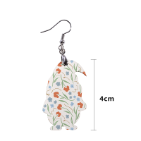 Double Sided Sublimation MDF Earrings 1Pairs(penguin)