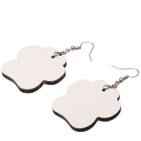 Double Sided Sublimation MDF Earrings 1Pairs(Pawprint)