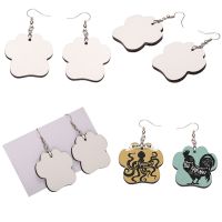 Double Sided Sublimation MDF Earrings 1Pairs(Pawprint)