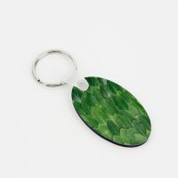 Double sided printing Sublimation Blank MDF Keychains( long Oval)