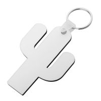 Double sided printing Sublimation Blank MDF Keychains( Cactus)
