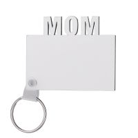 Double sided printing Sublimation Blank MDF Keychains( MOM)