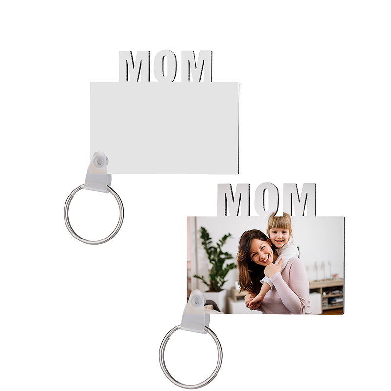 Double sided printing Sublimation Blank MDF Keychains( MOM)
