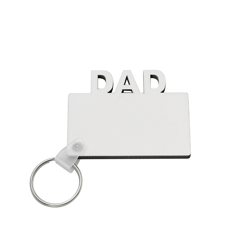 Double sided printing Sublimation Blank MDF Keychains( DAD)
