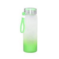 500ml/17oz Sublimation Gradient Color Frosted Glass Tumbler-green