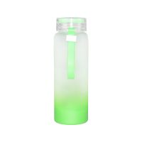 500ml/17oz Sublimation Gradient Color Frosted Glass Tumbler-green