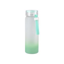 500ml/17oz Sublimation Gradient Color Frosted Glass Tumbler-dark gree