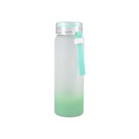 500ml/17oz Sublimation Gradient Color Frosted Glass Tumbler-dark gree