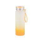 500ml/17oz Sublimation Gradient Color Frosted Glass Tumbler-orange