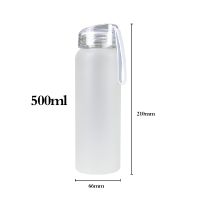 500ml/17oz Sublimation Gradient Color Frosted Glass Tumbler