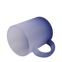 11oz Sublimation Blank Gradient Color Frosted Glass Mug-blue