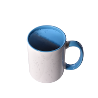 Sublimation 15oz Inner and Handle Ceramic Mugs -light blue