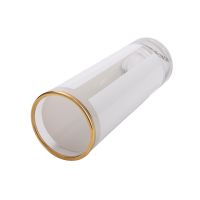 Sublimation 3Oz Shot Glass With White Patch and Gold Trim