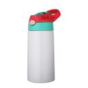 Sublimation Blank 12oz Straight Children Straw Bottle-red