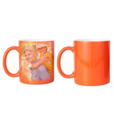 Sublimation 11oz Magic Color Changing Coffee Ceramic Mug-orange