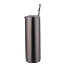 Sublimation blank 20oz straight skinny tumblers with straws-silver