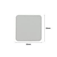 Sublimation Small Square Shape Leather Hat Patch PL018-S