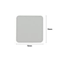 Sublimation Large Square Shape Leather Hat Patch PL018-L