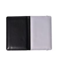 Sublimation blank PU leather passport covers with lanyard