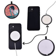 Sublimation PU wireless phone charger case