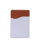 Sublimation PU leather Mobile phone card holder-  brown