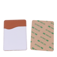 Sublimation PU leather Mobile phone card holder-  brown