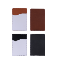 Sublimation PU leather Mobile phone card holder-  brown