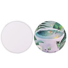 Sublimation Round Blank Leather Coasters