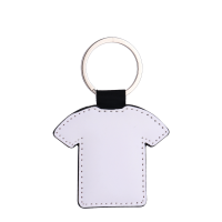 Sublimation Double-sided blank Leather keychains-Tshirt