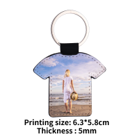 Sublimation Double-sided blank Leather keychains-Tshirt