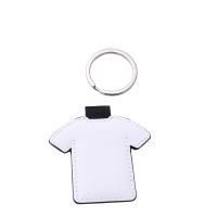 Sublimation Double-sided blank Leather keychains-Tshirt