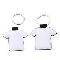 Sublimation Double-sided blank Leather keychains-Tshirt