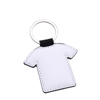 Sublimation Double-sided blank Leather keychains-Tshirt