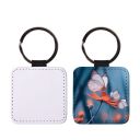 Sublimation Double-sided blank Leather keychains-square