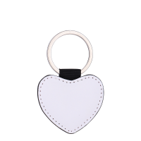 Sublimation Double-sided blank Leather keychains-heart