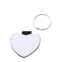 Sublimation Double-sided blank Leather keychains-heart