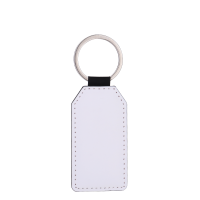 Sublimation double-sided blank Leather keychains-Angular rectangle