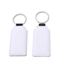 Sublimation double-sided blank Leather keychains-Angular rectangle