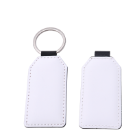 Sublimation double-sided blank Leather keychains-Angular rectangle