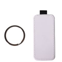 Sublimation double-sided blank Leather keychains-rectangle